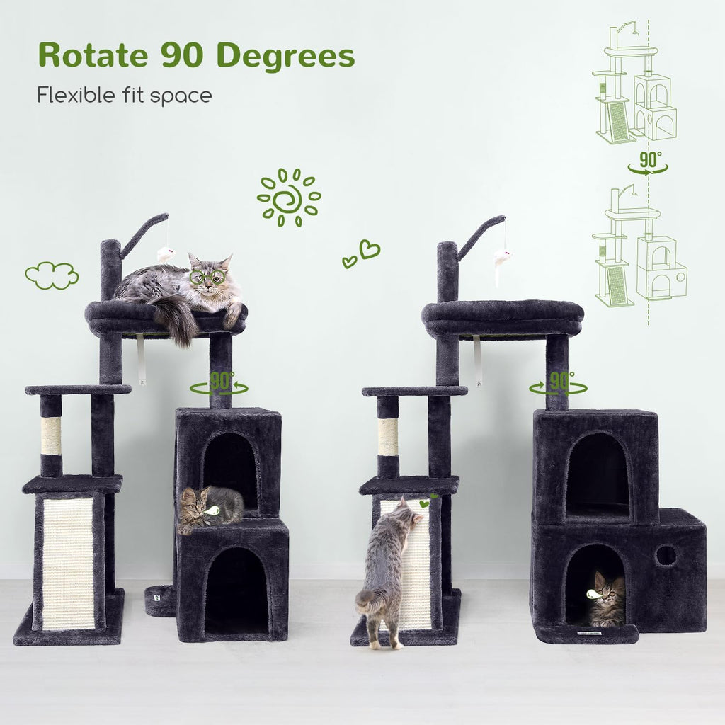 Globlazer Maine Coon Cat Tower for Indoor Adult Cats, F50, Dark Grey