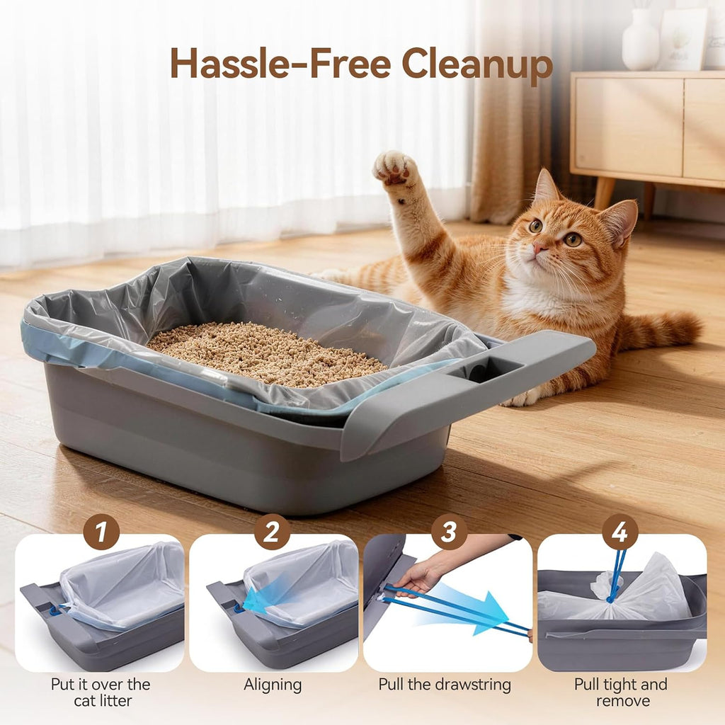 Cat Litter Bags 27"x13" for NeakM1 & Petpiv 11/12, Thick with Drawstring