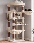 Heybly 53.1" Corner Cat Tree for Large Cats – Interactive Play HCT029MJ