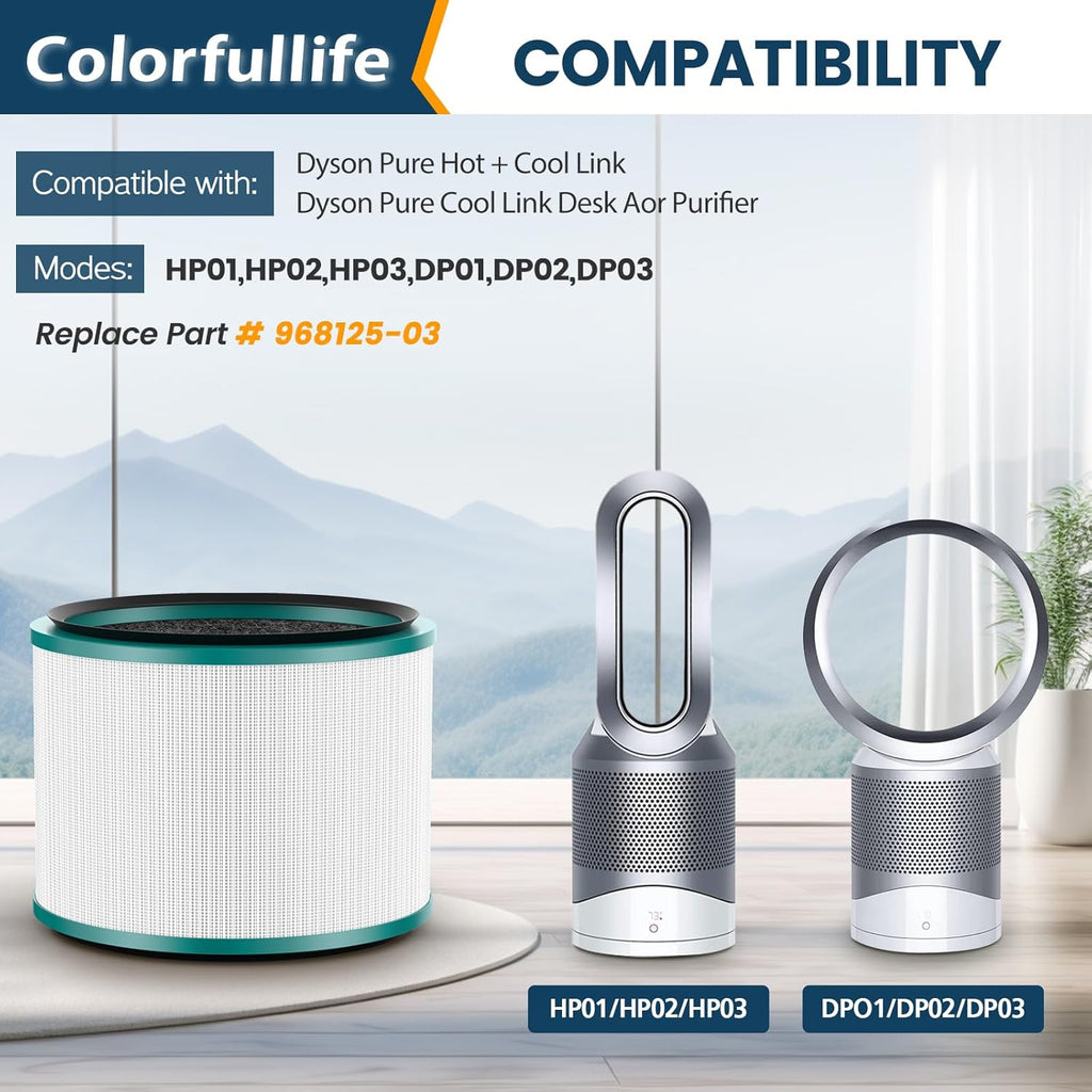 2PK HP01 HP02 Filter Replacement For Dyson Pure Hot Cool Link Air Purifier