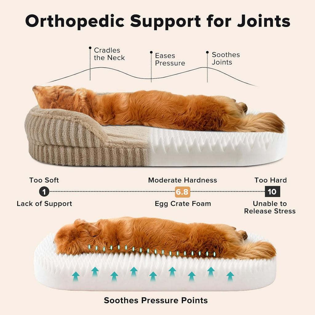 MIXJOY Orthopedic Dog Beds Large Sized Dog,Washable XXL Large Dog Bed,48"