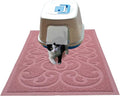 PetLike Cat Litter Box Mat, Thick Kitty Litter Trapping Mat, Durable,Waterproof &Washable with Non-Slip Backing, Soft on Kitty Paws and Easy to Clean, BPA Free 35x24,Pink