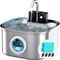 Lawfery 3.2L/108oz Wireless Stainless Steel Cat Water Fountain