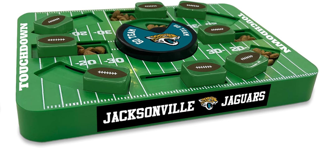 Pets First NFL Jacksonville Jaguars Large Puzzle Toy for Dogs, Slow Feeder Board for Pets, New Bigger Size, Interactive Doggie Treat Toy