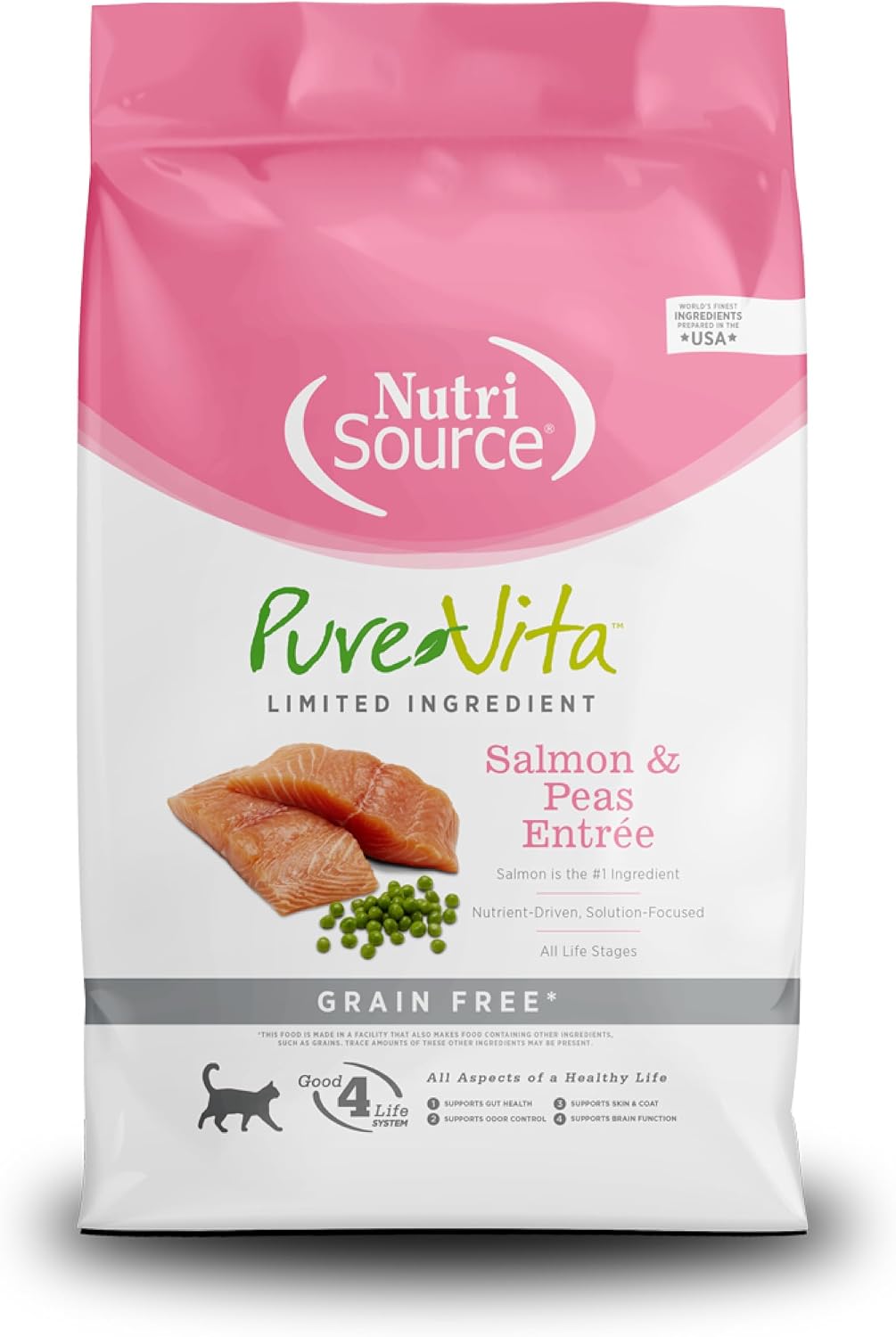 NutriSource PureVita Grain Free Salmon & Peas Entrée Dry Cat Food