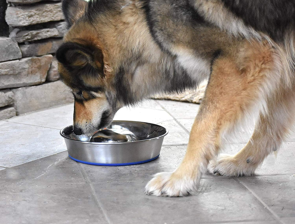 OurPets DuraPet Slow Feed Premium Stainless Steel Bowl (Heavyweight Durable Stainless Steel Bowls, Dog Food Bowl, and Dog Water Bowl) Great Alternative to Snuffle Mat for Dogs-Medium | Helps pace rapid eaters, durable easy clean design, an alternative ...