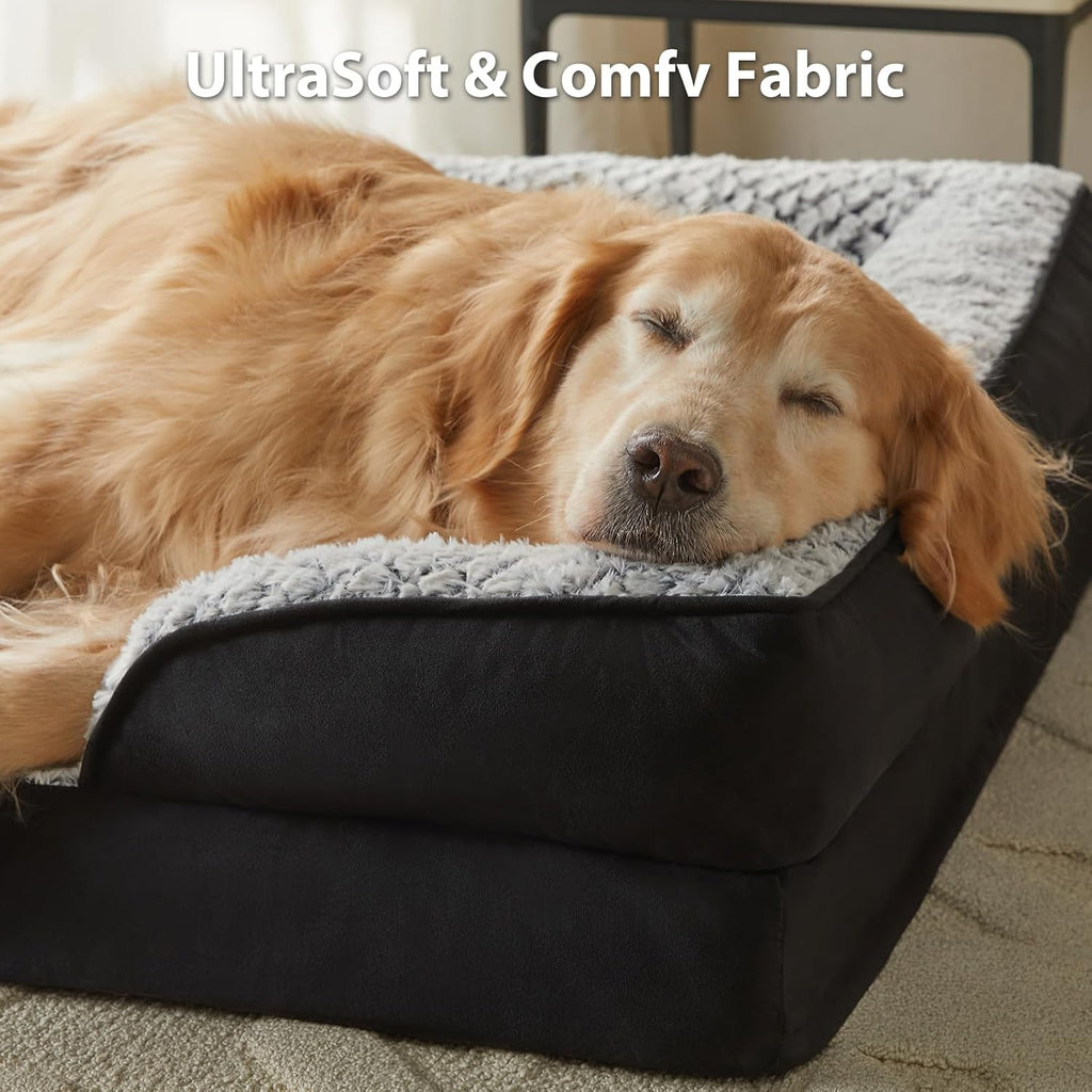 LEXTRO Orthopedic XXL Dog Bed, Washable Dog Beds for Extra Large Dogs