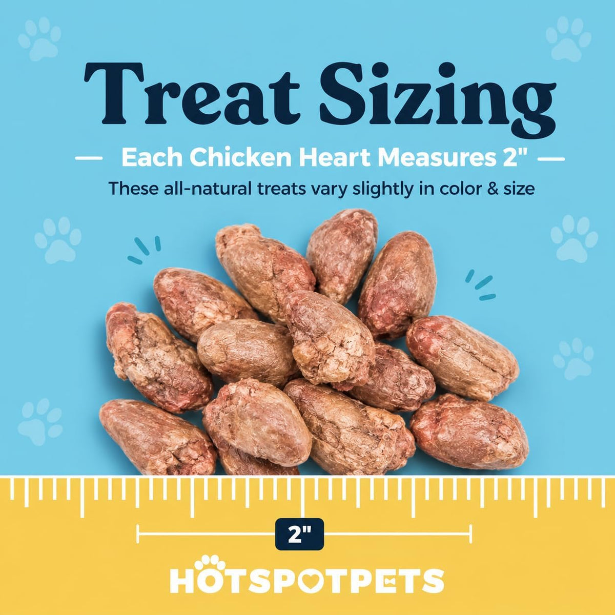 Hotspot Pets Freeze Dried Chicken Hearts for Cats & Dogs- 1LB Bag (300+pcs) USA Made, Healthy Single Ingredient All Natural Grain Free- Resealable -Perfect for Training, Topper or Snack, Allergen-Free