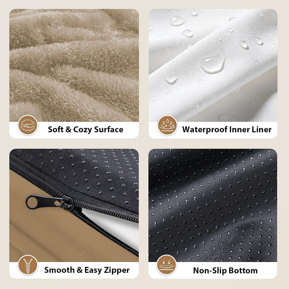 Chez Paw Orthopedic Waterproof Dog Bed for Medium and Large Dogs