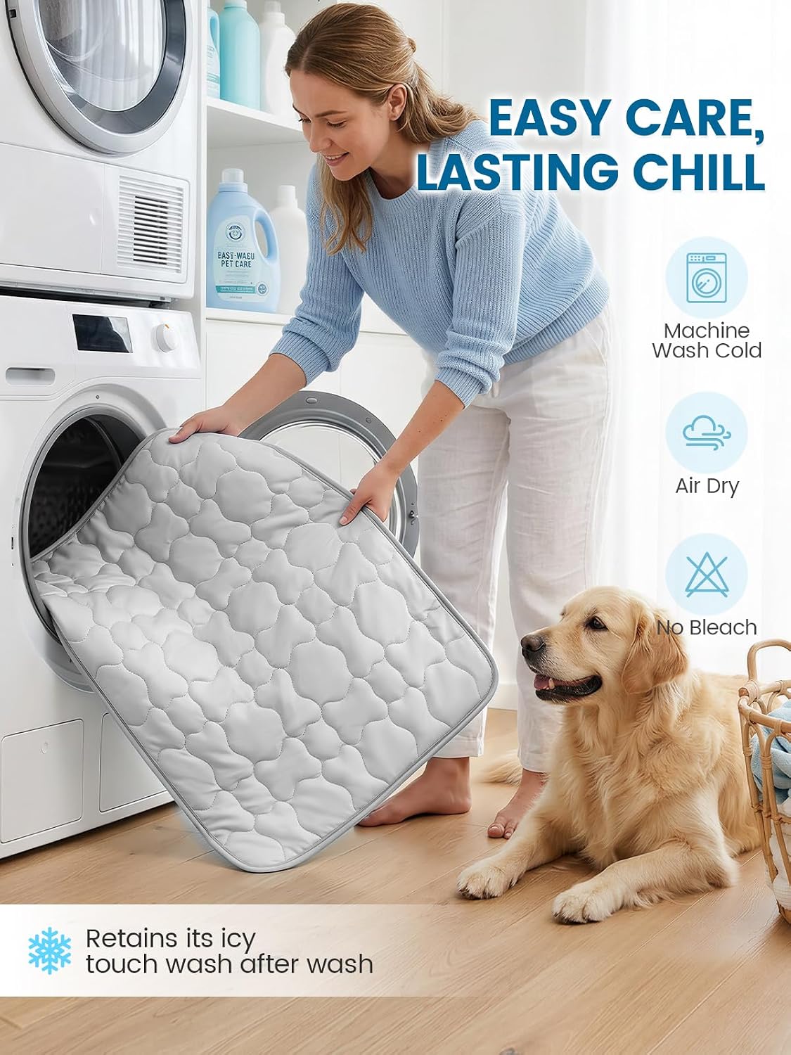 Mora Pets Dog Cooling Mat Pet Cooling Pad for Extra Large Dogs Q-Max>0.5