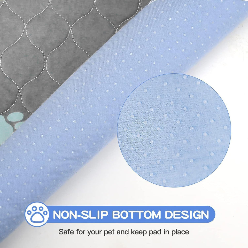 Aitmexcn Washable Pee Pads for Dogs, 4 Reusable Puppy Pads, 32'' x 36'' | Highly Absorbent, Waterproof Layer, Machine Washable, Non-Slip Bottom, For Puppy Training and Crates