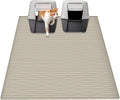 Ultibe 40"x30"(100cmx75cm) Extra Large Silicone Cat Litter Mat, XXL Litter Trapping Mat for Under Litter Box, Non-Slip Waterproof Kitty Litter Catcher, Easy to Clean Mat for Cats, Beige Gray
