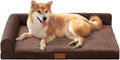 Patas Lague Orthopedic Medium Dog Bed Washable Pet Sofa Bed 30''X20''Brown
