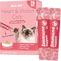 Just Try Taurine Lickable Cat Treats, Creamy Squeezable Purée with Goat Mlik, Taurine & Vitamin E, Support Heart & Vision, Grain Free, 0.5 Ounces Each 20 Tubes