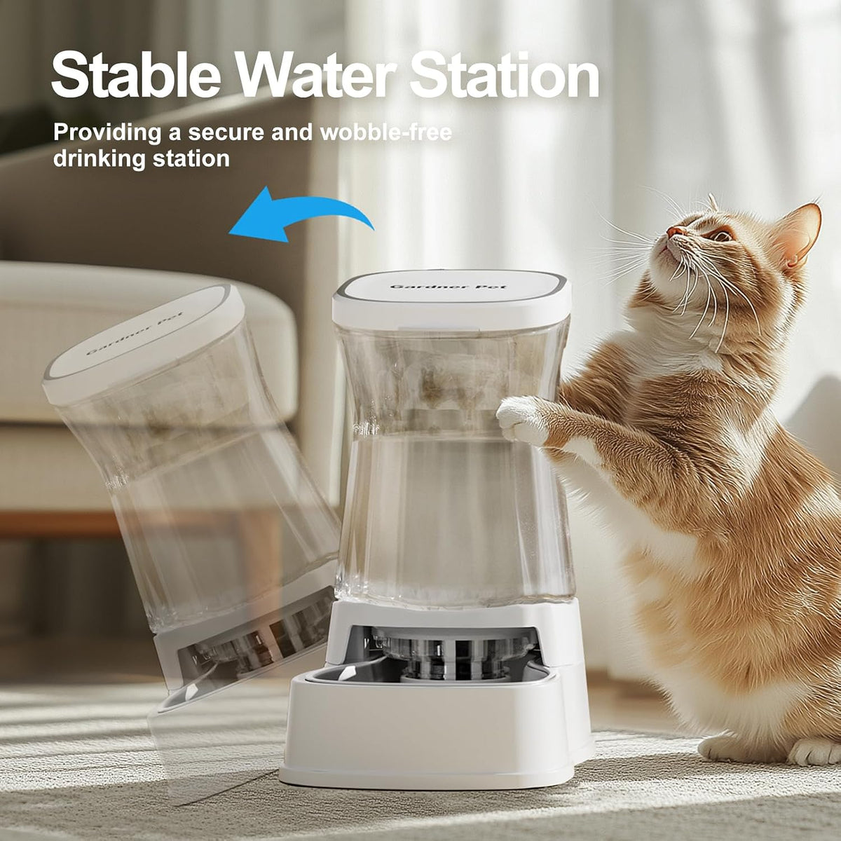 Automatic Dog Water Dispenser, Stainless Steel Bowls Feeder, 100% BPA-Free