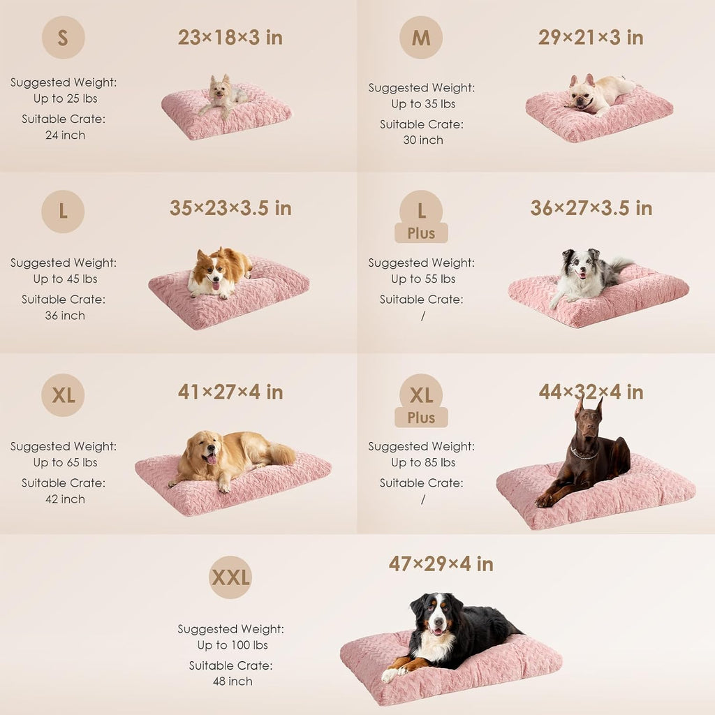 EHEYCIGA Washable Dog Beds for Small Dogs, 23x18 Inch Pet Bed, Pink