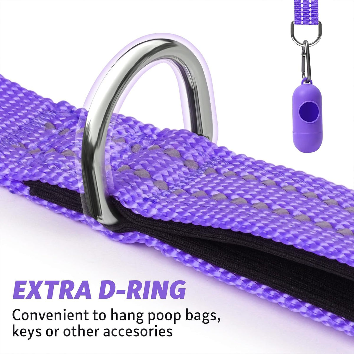 Long Dog Leash XiaZ Training Leashes 10/15/20/30/50/100ft Long Lead for Dogs 100ft Training Leash for Outside Purple 100 Foot Nylon Padded Handle Reflective Hiking Yard