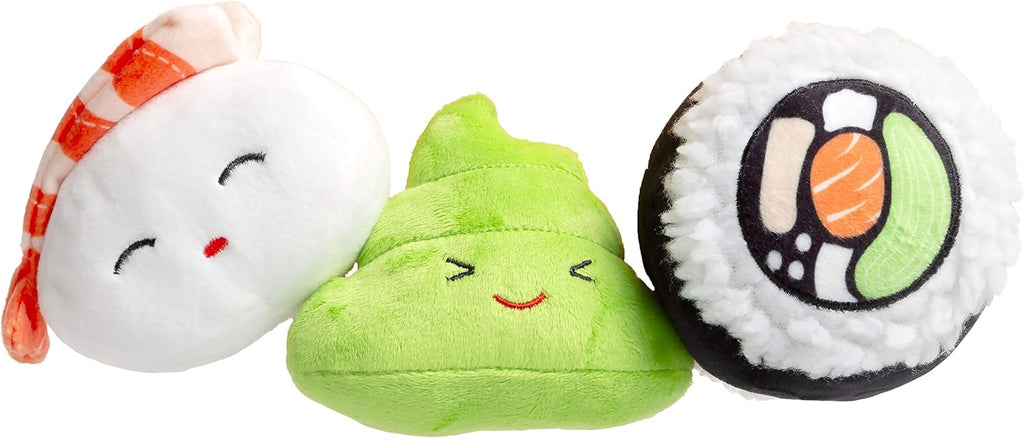 Pearhead Sushi Plush Squeaky Dog Toys, Gift Set