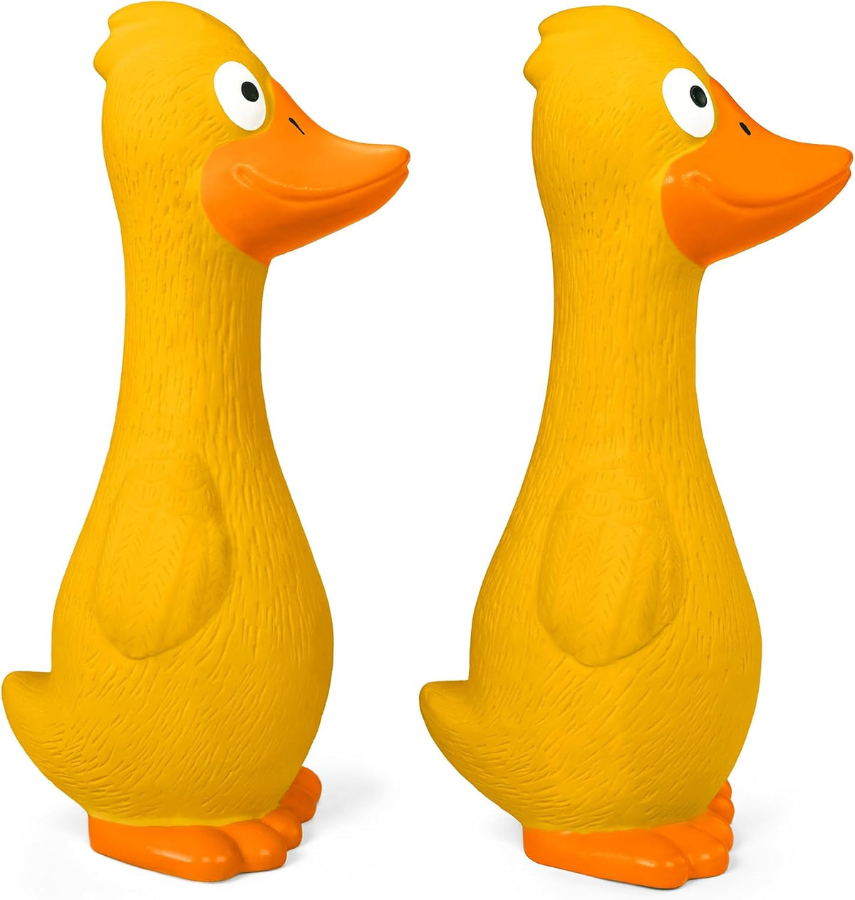 CHIWAVA 2PCS 7.9" Squeak Latex Dog Toys Yellow Duck for Small Medium Dogs