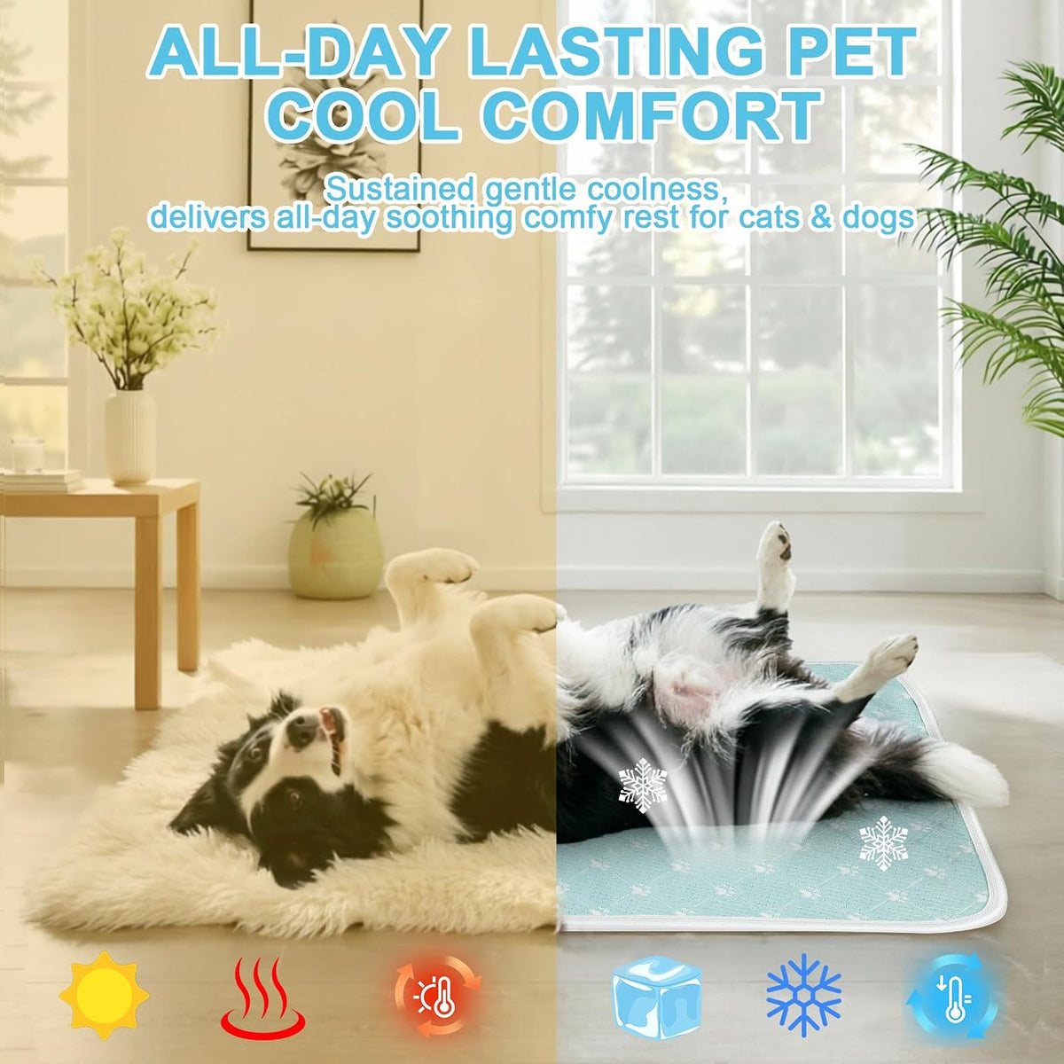 Cooling Mat for Dogs Cats,Pet Dog Cooling Mat Blanket for Dogs,42x28,Blue