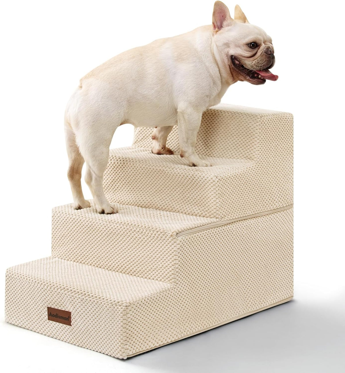 Aodisman Dog Steps for Bed & Couch,18.5" H 4-Step Pet Stairs for Small Dogs