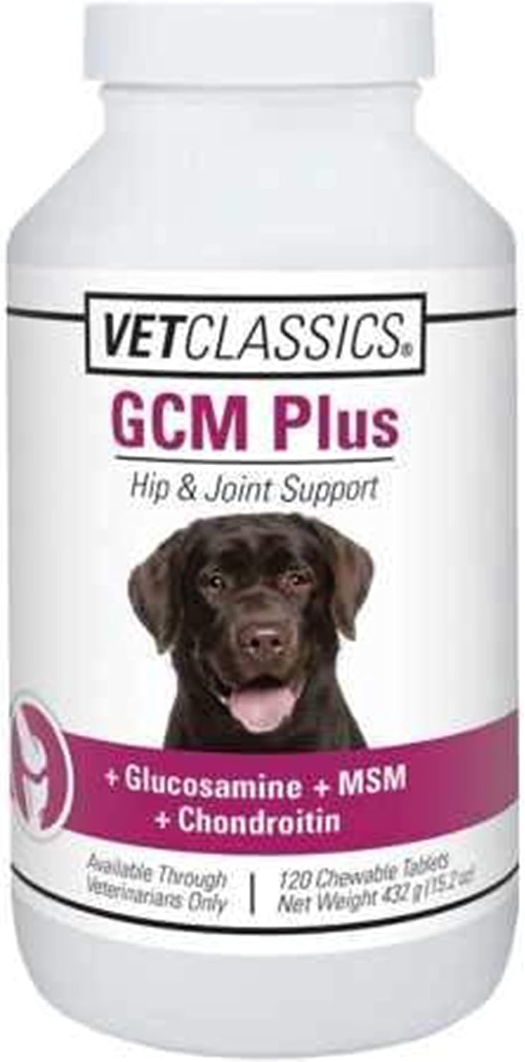 Vet Classics GCM Plus Hip & Joint Support Supplement for Dogs - 120 Ct
