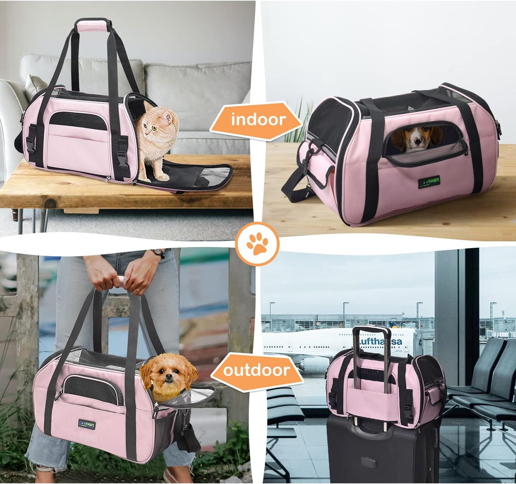 JESPET Soft-Sided Airline-Approved Dog & Cat Carrier Travel Bag