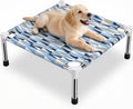 Raised Elevated Dog Bed, Lifted Cooling Stainless Steel Pet Dogs Cot, Small