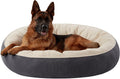 45 inch Soft Touch Fleece Donut Dog Bed for Extra Large Dogs,Grey