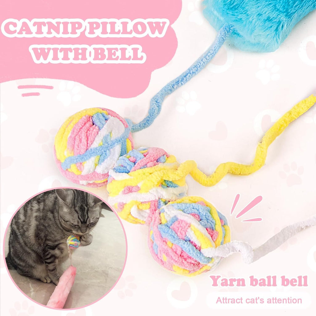 14.6in Cat Kicker Toy Extra Large 3pcs, Catnip Toys with Bell