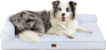 EHEYCIGA Memory Foam Dog Bed for Crate, L Plus Dog Bed, Washblue