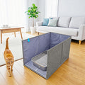 Extra Large Cat Litter Box Enclosure, Open Top High Sided Splash Guard, Water Resistance Shield for Cat Litter Boxes