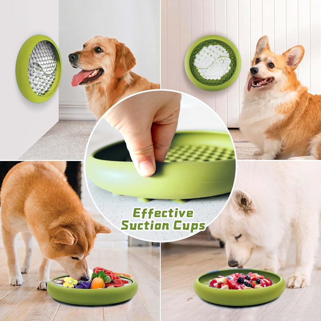 Dog Lick Bowl, Non-Slip Lick Mat Slow Feeder for Dogs & Cats
