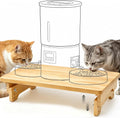 SZEE Adjustable Cat Food Stand, for Rectangular 2-Bowl Automatic Cat Feeder