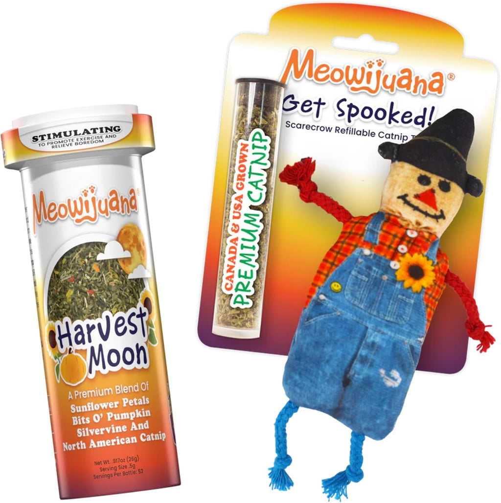Meowijuana Fall Scarecrow Cat Toy and Blend Bundle | High-Potency