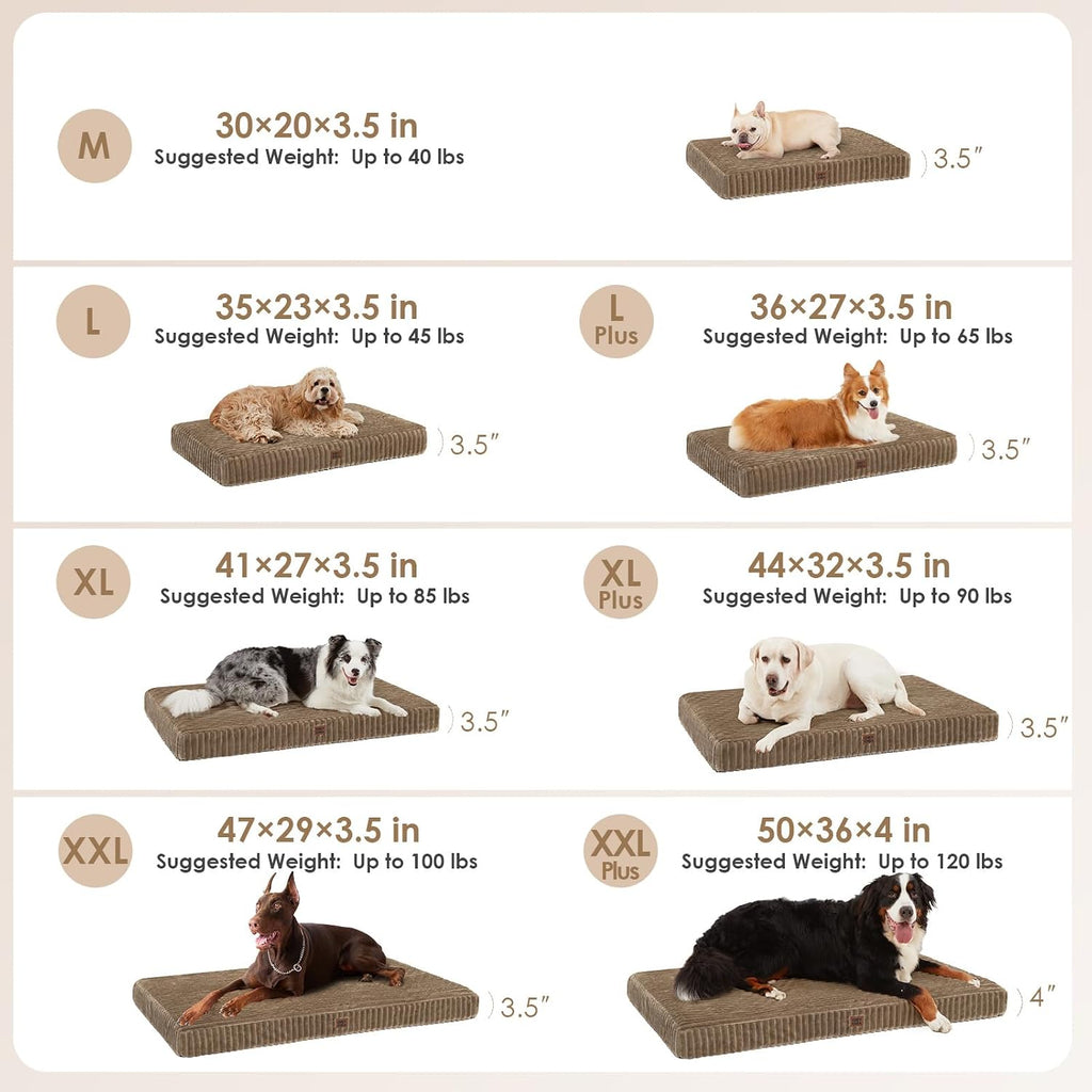 EHEYCIGA Orthopedic Dog Bed Medium Size Dog, 30"x20" Washable Pet Bed