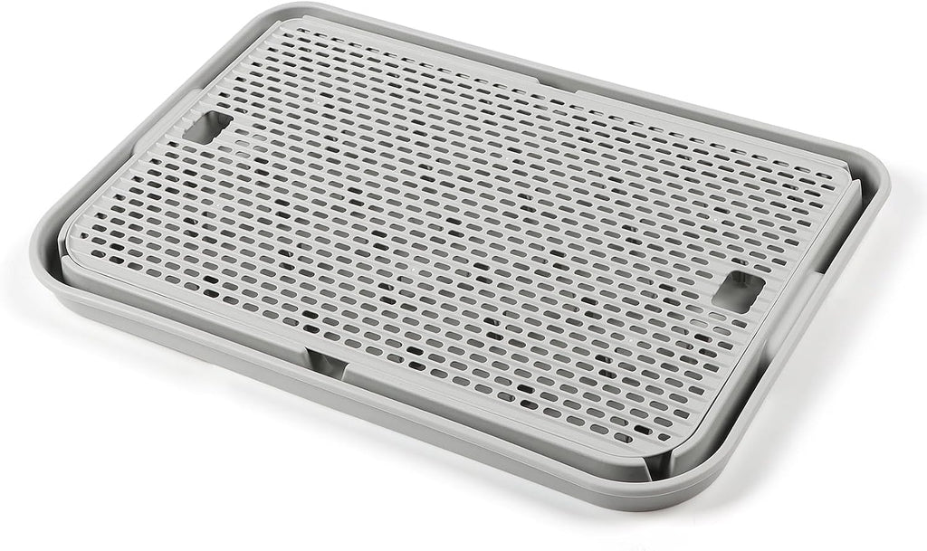 Cat Litter Box Step, Large Cat Litter Ramp with Filter Function, Light Grey