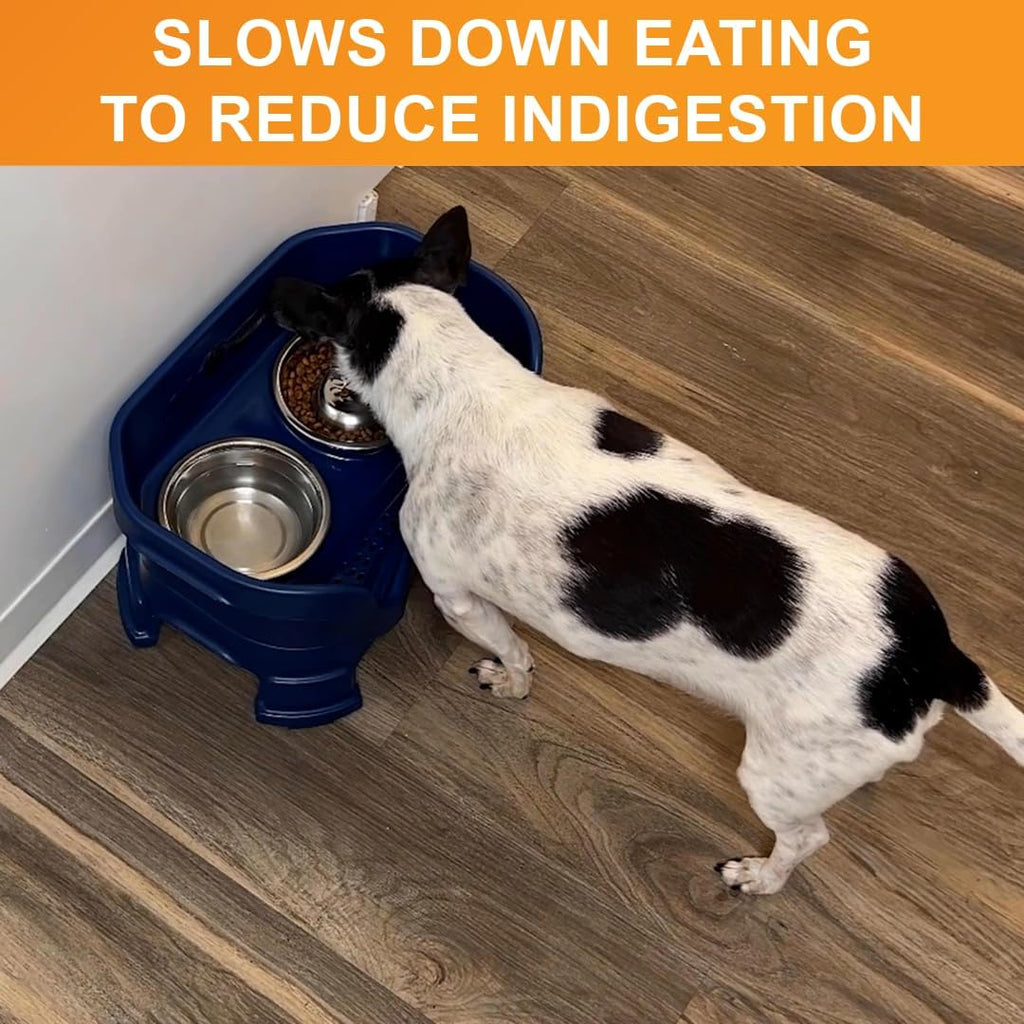 Neater Pet Brands Stainless Steel Slow Feed Dog Bowl for Fast Eating Medium Breed, Metal Slow Feeder Dog Bowl Fits in Medium Neater Feeder Deluxe, for Puppy or Dogs (19-40 lbs), 1 Cup Food Capacity 