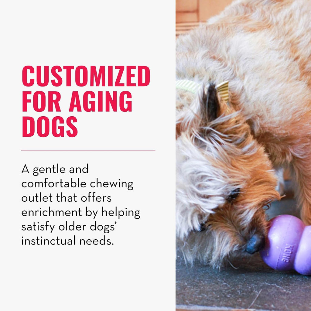 KONG Senior, Gentle Natural Rubber Stuffable Dog Toy, for Medium Dogs