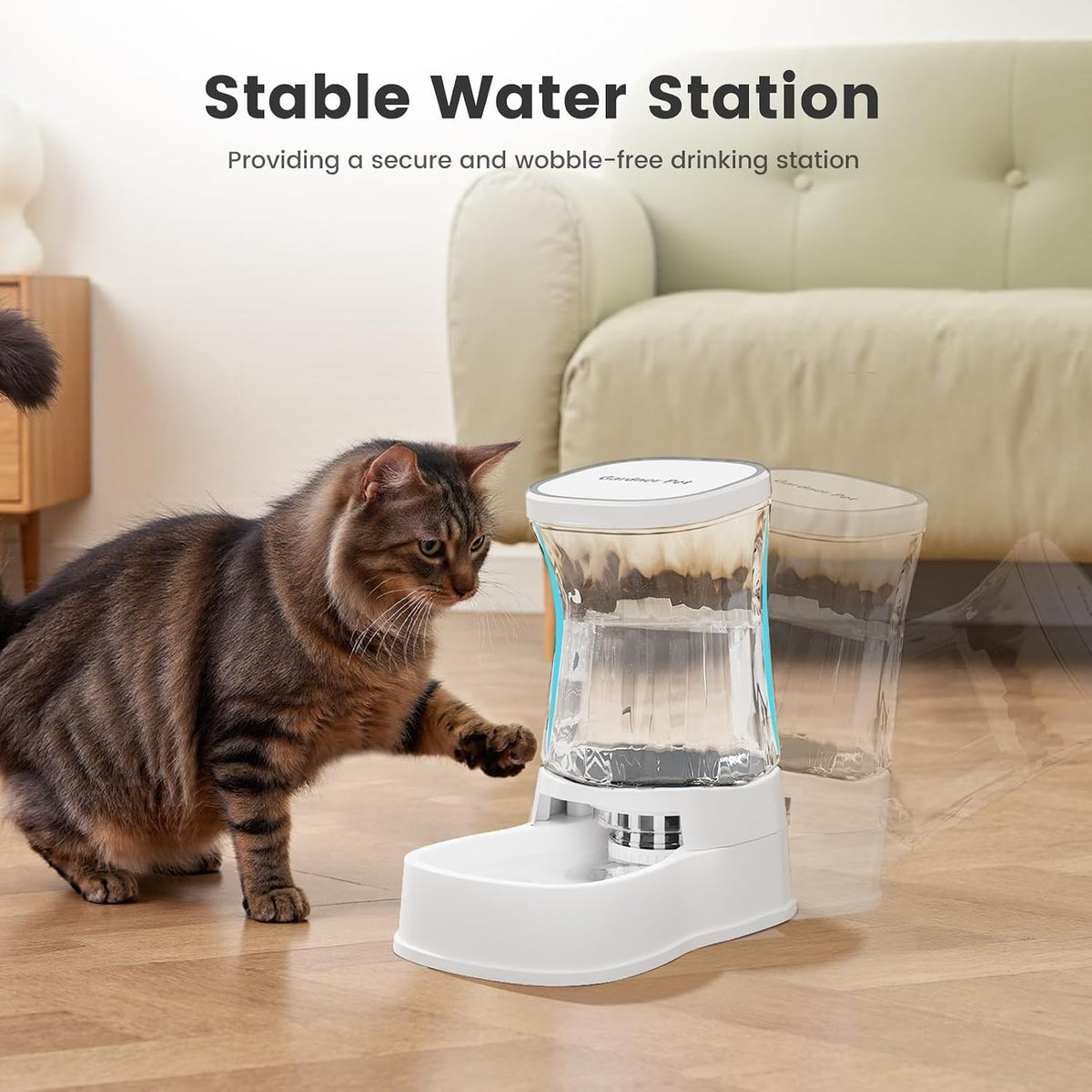 Gardner Pet 1.0Gal Gravity Automatic Dog Water Bowl Dispenser 100% BPA Free(White)