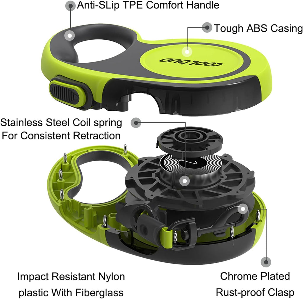 360° Tangle-Free,Heavy Duty Retractable Dog Leash with Anti-Slip Handle