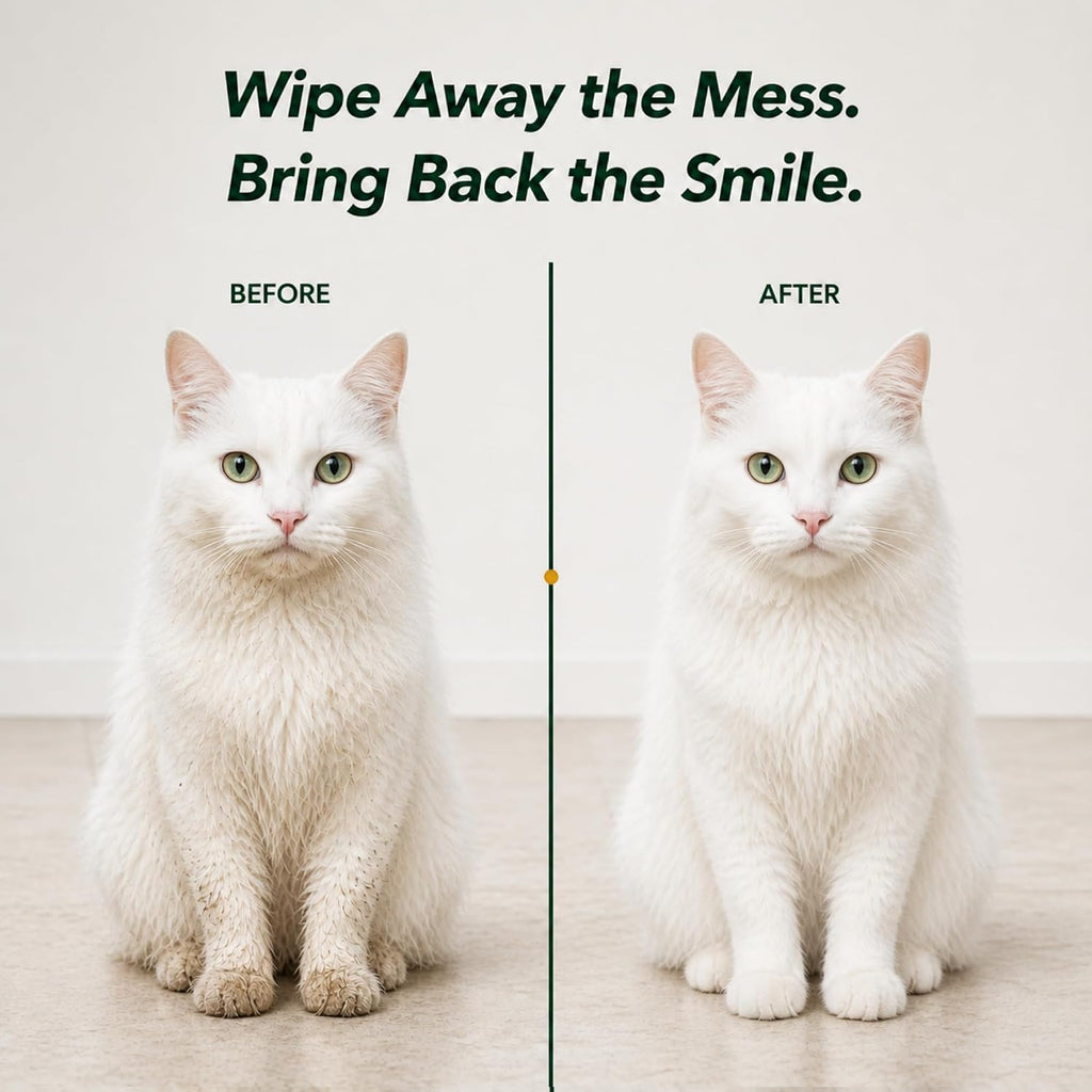 Hypoallergenic Dog & Cat Bathing Glove Wipes, 30 ct