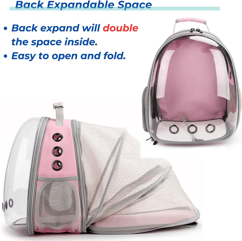 Lollimeow Expandable Bubble Cat Carrier Backpack, Supports up to 14 lbs