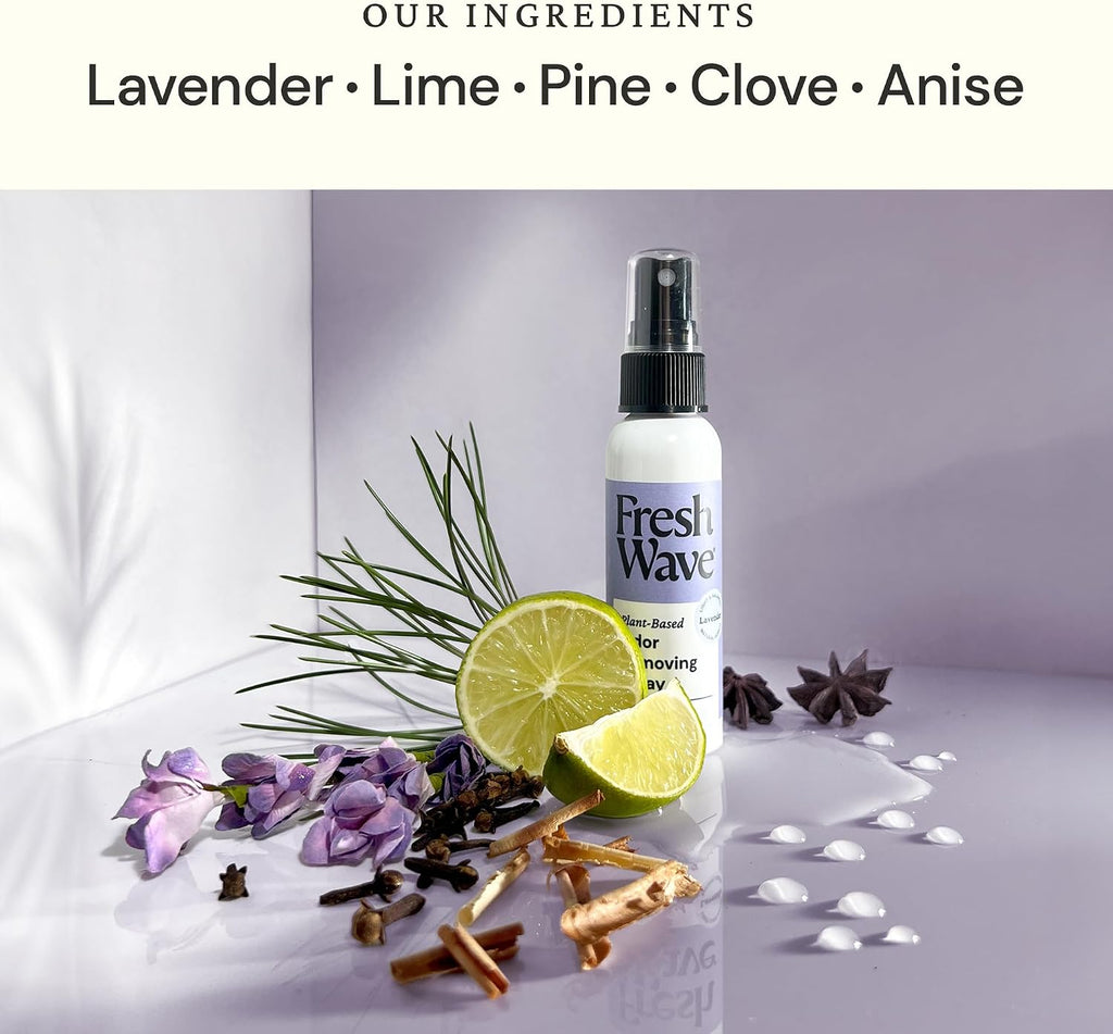 Fresh Wave Odor Eliminator Room Spray, 2 oz Travel Size, 2-Pack, Lavender