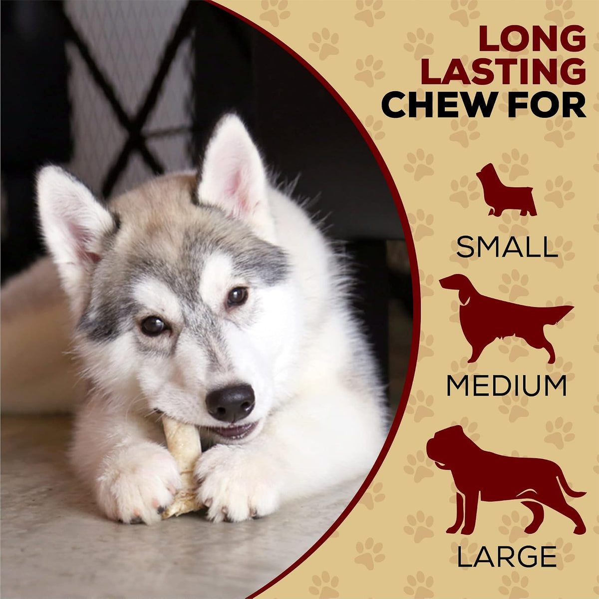 Real Hide All Natural Dog Chew Treats, 9-10 Inch, 20 Count