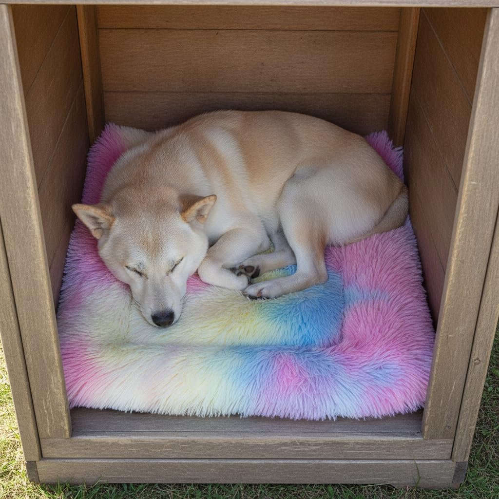 Dog & Cat Bed for Indoor Cats, Machine Washable, Calming Donuts Bed for Pet