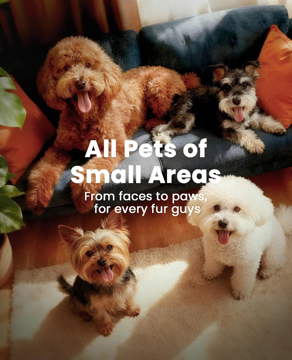 oneisall Dog Paw Trimmer, Small Dog Clippers with Double Blades