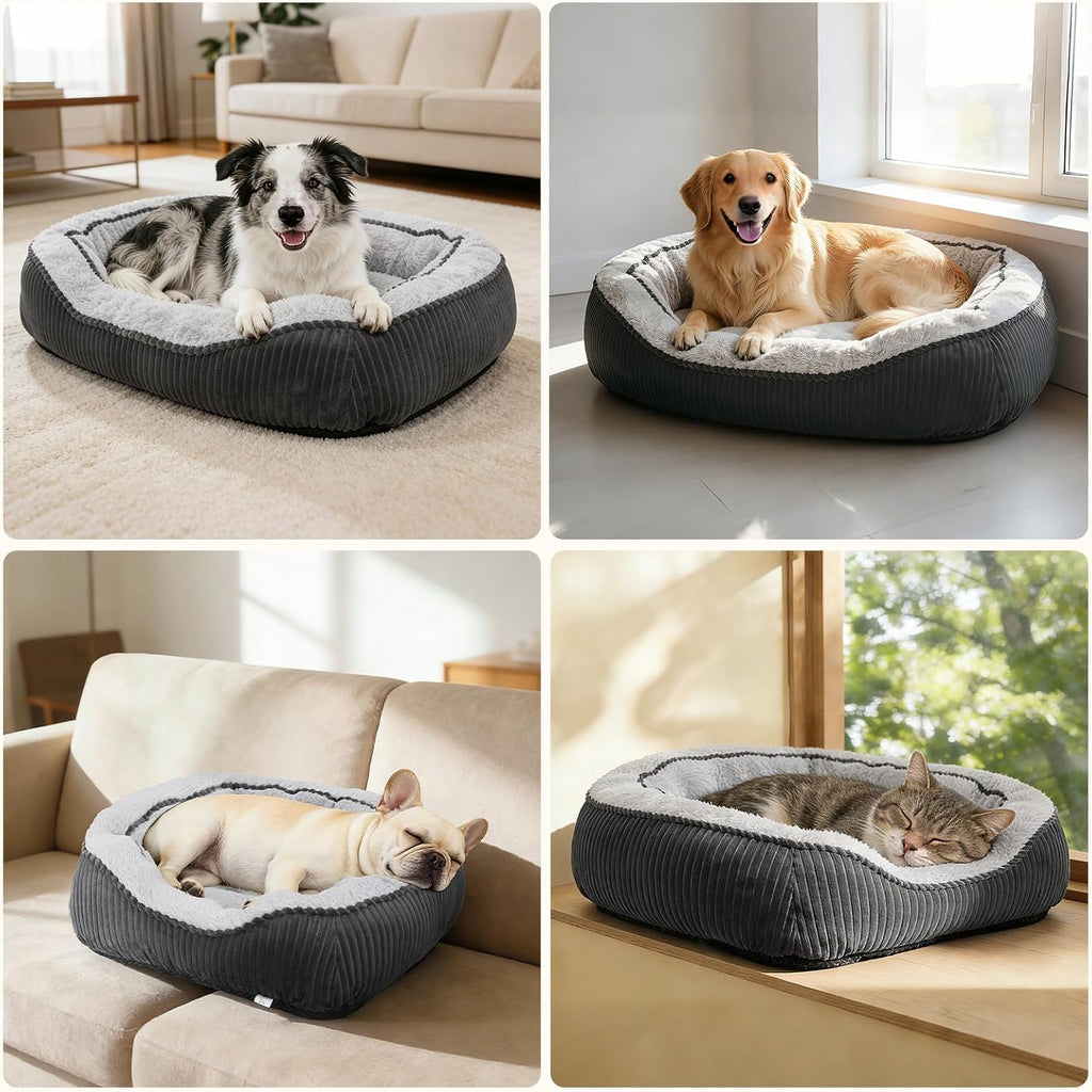 Washable Dog Bed for Small Cat Dogs, Warm Calming Anti-Slip
