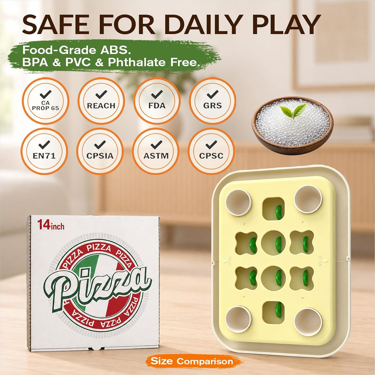 KADTC 3-in-1 Cat Puzzle Toy, Peek-and-Play Box, Track Balls for Indoor Cats