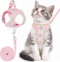Cat Harness and Leash Set Escape Proof Kitty Harness for Cat Pink XS